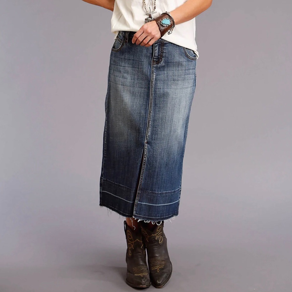 Stetson Denim Midi Skirt Size 4